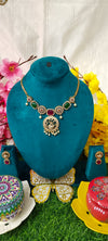 new trendy jada kundan swan locket design nacklace