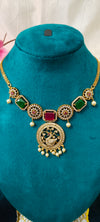 new trendy jada kundan swan locket design nacklace