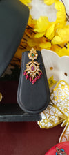kundan Stone locket necklace pink colour