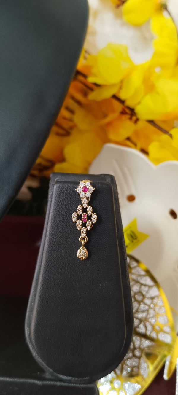 gold plated with cz stone fashion necklace