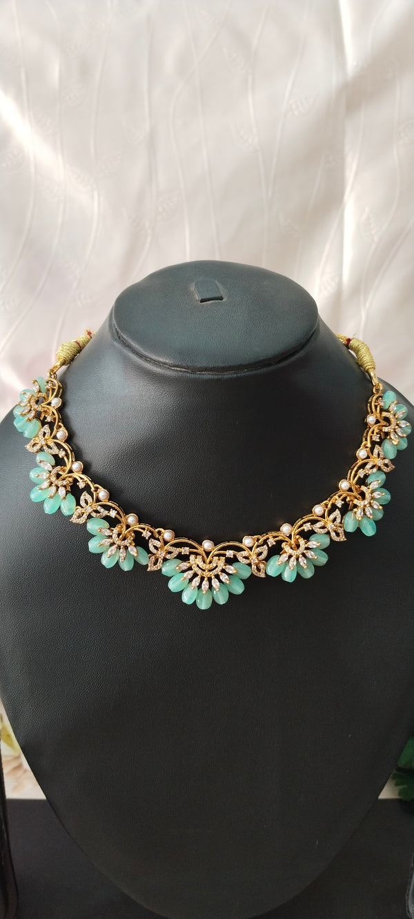 Elegant and timeless, this gold-plated beaded necklace is crafted with high-quality plating