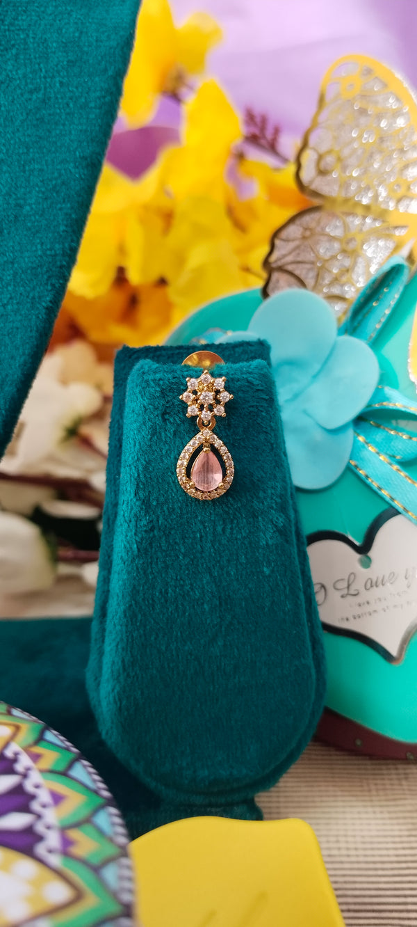 Victorian-style necklace with AD (American Diamond) stones—short, detailed, and luxury catalog style: