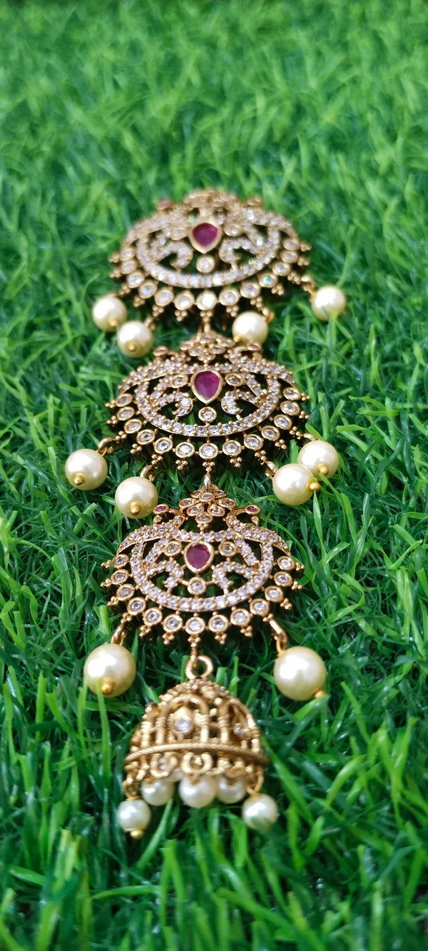 Victorian Swan Motif CZ Hair Jada