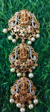 Traditional Gold Plated Lakshmi Motif Hair Jada
