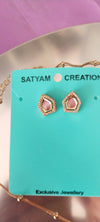 premium Moissanite Kundan Pendant Chain with Matching Earrings