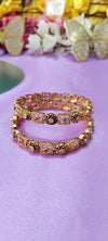Elegant 1-Gram Gold Bangle with floral designs
