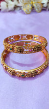 Antique Finish Rama Laxman Seetha Gold Bangles – Festive Wear
