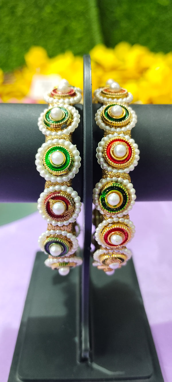 Elegant Pearl Fashion Bangles size : 2/6