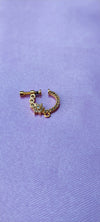 Floral nose ring gold