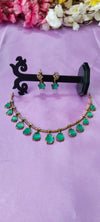 Victorian sea green A.D necklace with matching earrings