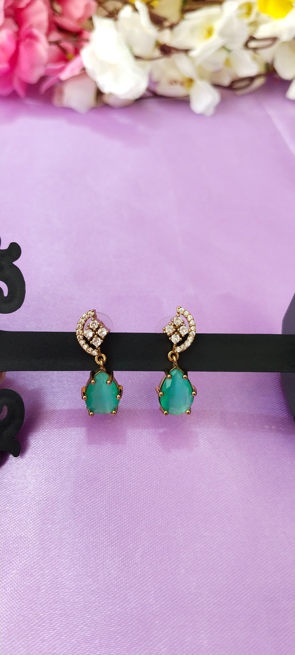 Victorian sea green A.D necklace with matching earrings