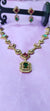 Victorian Multi colour A.D Diamond necklace with matching earrings