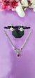 Cz silver necklace chain with matching earrings