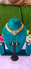 One gram gold Laxmi Devi kasula chocker with 2 pairs of earrings