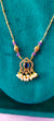 CZ Pendant with Violet Stones & Golden Balls — no earrings