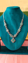 Studded with high-quality American Diamonds for brilliant sparkle necklace