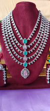 Luxurious Five layer american diamond jewelry set