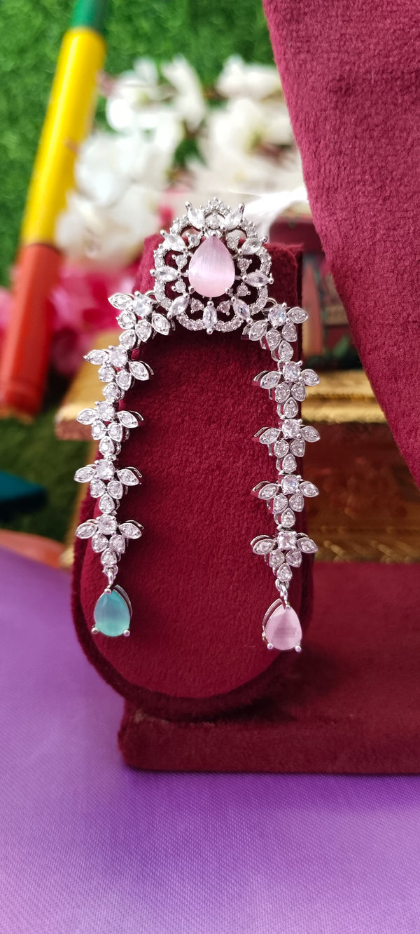 Luxurious Five layer american diamond jewelry set