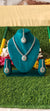 Luxurious american diamond white & sea green pendant with mangtikka