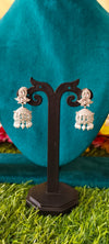 brilliant ethnic American Diamond silver earring