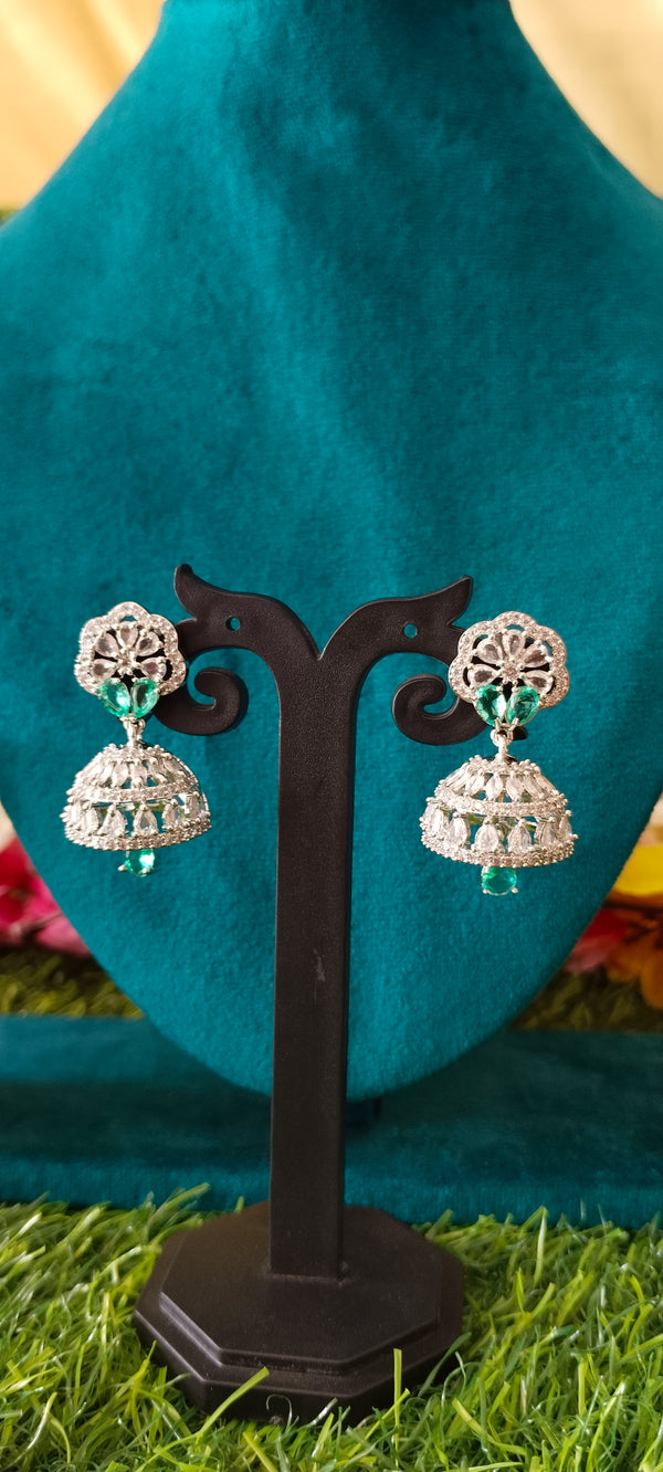 silver A.DTrendy contemporary design earring