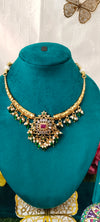 new trendy Kante Model Green Necklace