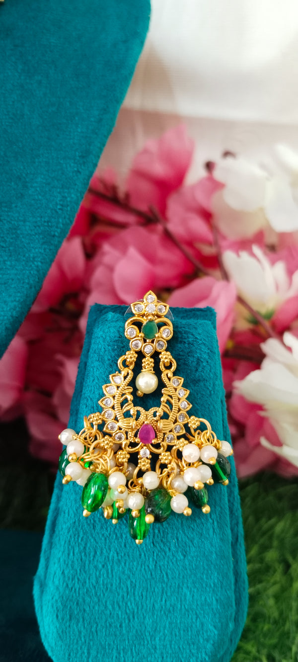 new trendy Kante Model Green Necklace