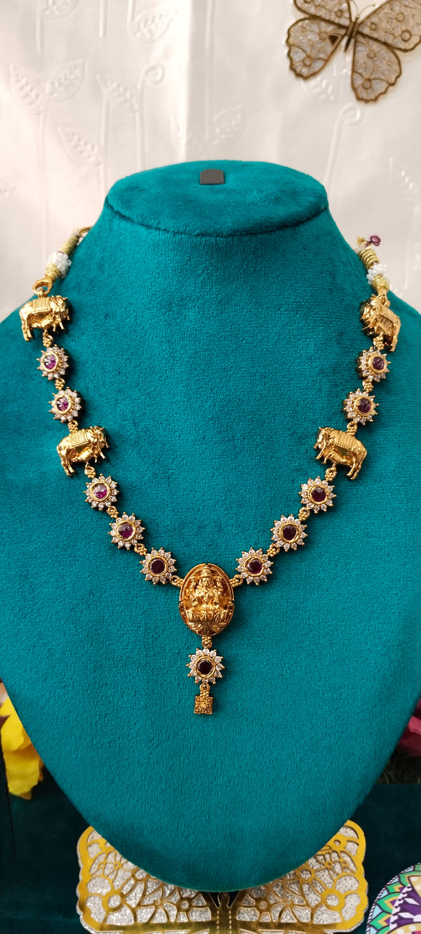 new Trendy subh laxmi Temple Design Necklace
