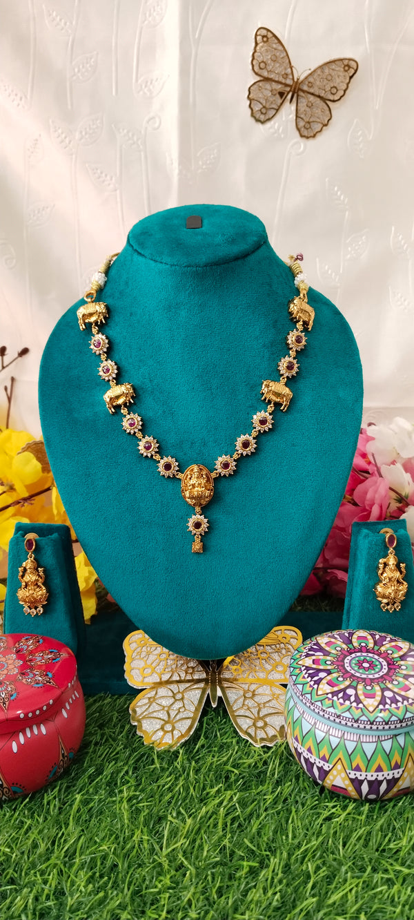 new Trendy subh laxmi Temple Design Necklace