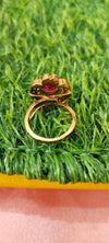 One Gram Gold Stone-Studded Finger Ring