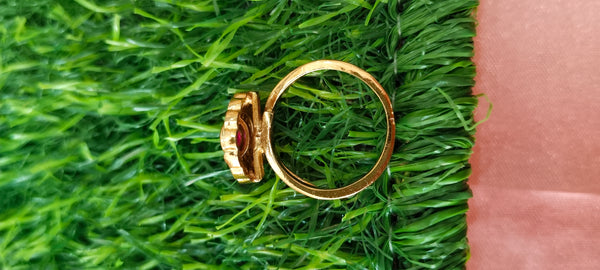 Gold plated Cz Stone-Studded Finger Ring