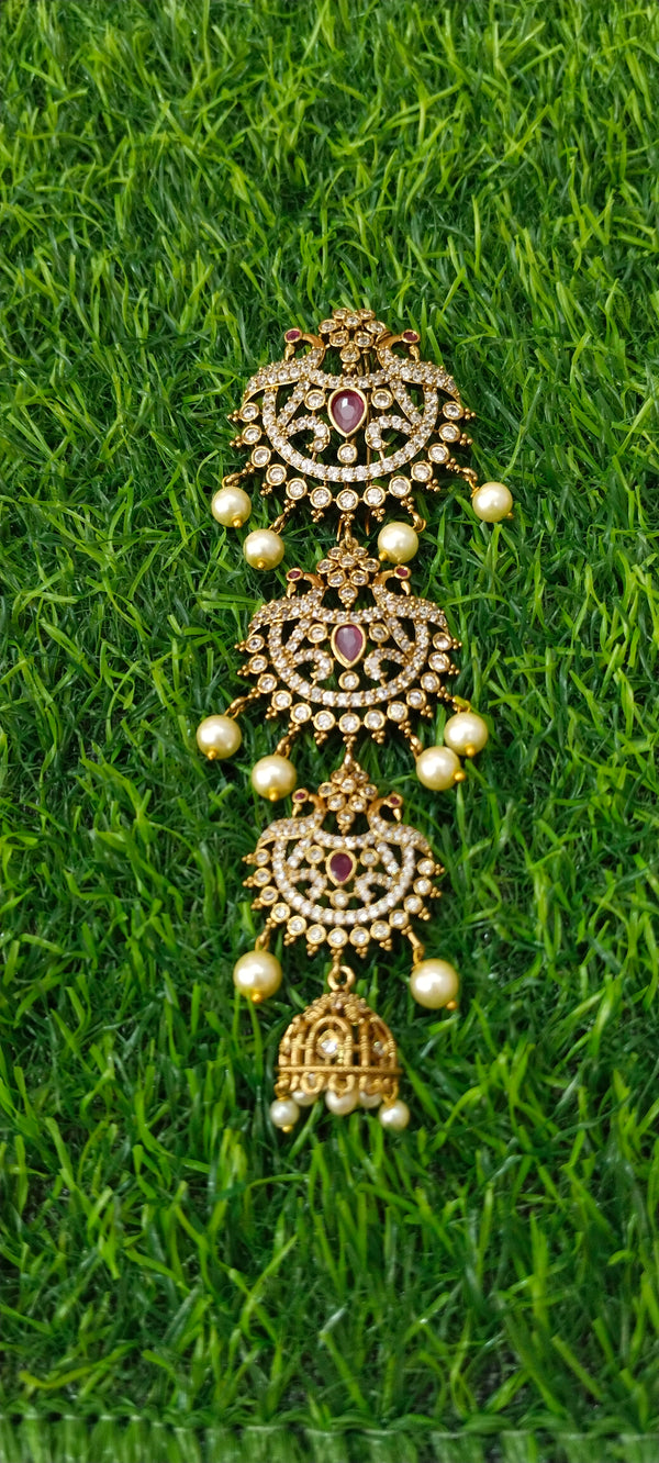 Victorian Swan Motif CZ Hair Jada