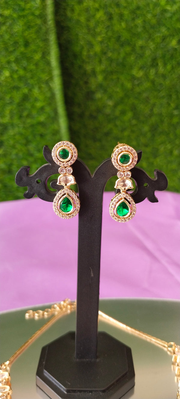 Real Moissanite jewellery with Green Stone