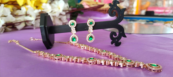 Real Moissanite jewellery with Green Stone
