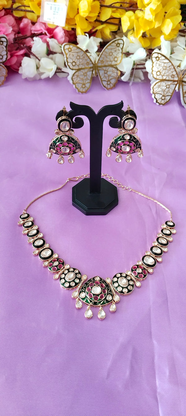 EleganceMoissanite Jewellery with heavy kundan work