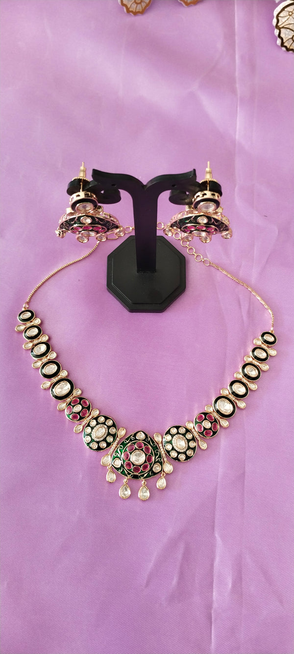 EleganceMoissanite Jewellery with heavy kundan work