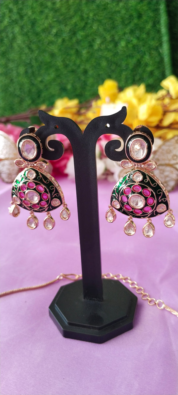 EleganceMoissanite Jewellery with heavy kundan work