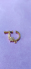 Floral nose ring gold