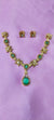 Victorian A.D Sea Green Butterfly Necklace with matching earrings