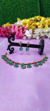 Victorian sea green A.D necklace with matching earrings