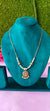 Premium pendant Peach colour beads chain - no earrings