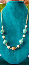 Fashion balls and nakshi gold balls chain no earrings
