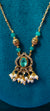Gold plated Sea green colourpendant with white stone