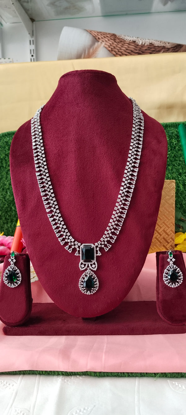 Royal giant american diamond green colour haram