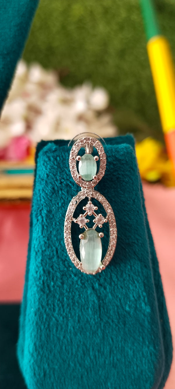 Stunning sparkle stylish american diamond necklace