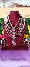 Luxurious Five layer american diamond jewelry set