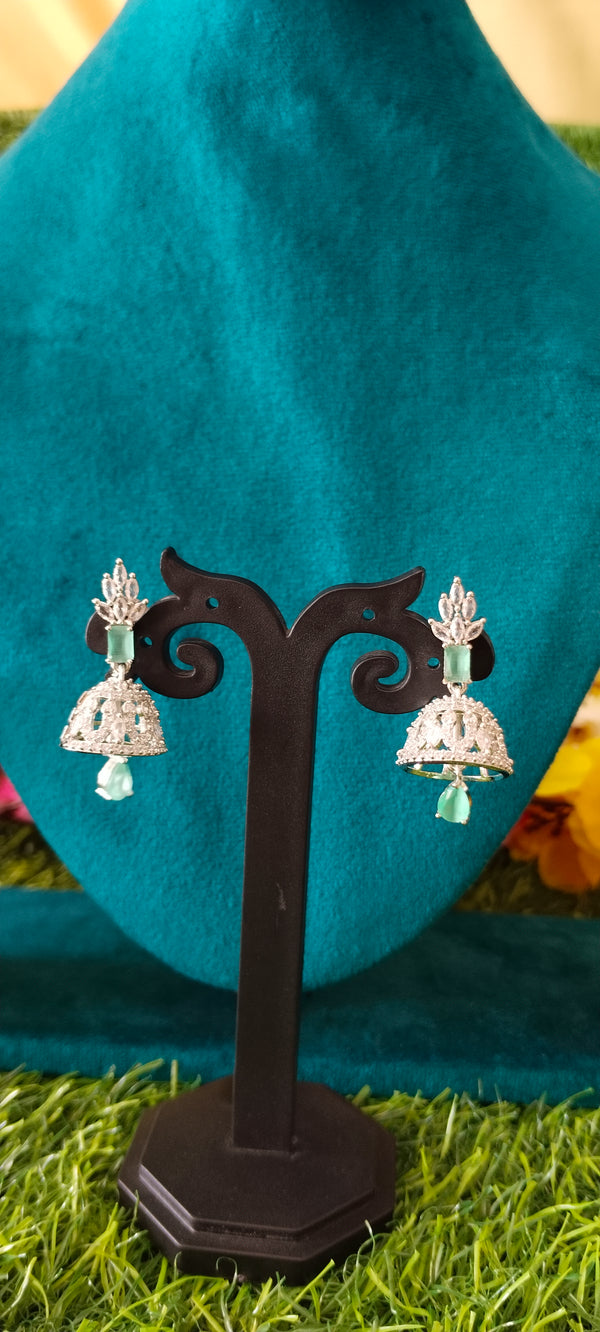 AD silver charming sparkle earring