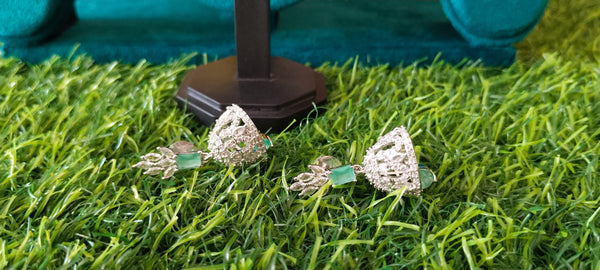 AD silver charming sparkle earring