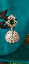 A.D Silver Green Colour high-quality Earrings
