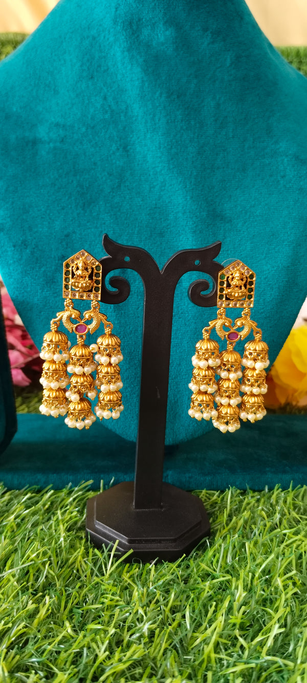 Small Lakshmi Devi Butta Earrings